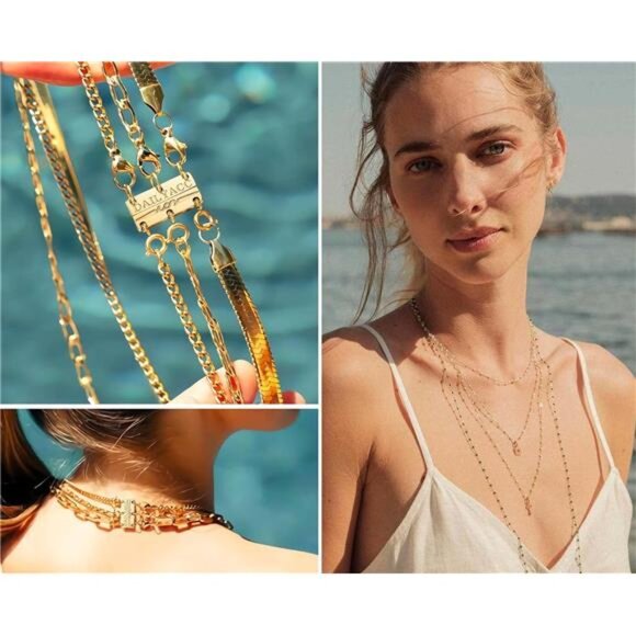 18K Gold Plated Triple Necklace Layering Clasp – Anti-Tangle Jewelry Connector - Picture 3 of 3